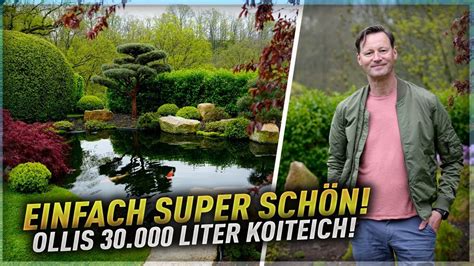 Gnadenlos schön Ollis 30 000 Liter Koiteich mit Bürstenfilter YouTube