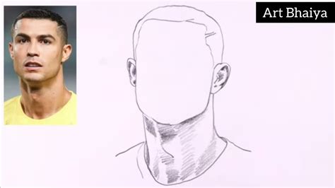 How To Draw Cristiano Ronaldo On Paper For Beginners Step By Step