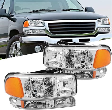 Jsboyat Headlight Assembly Replacement For Gmc 99 07 Sierra