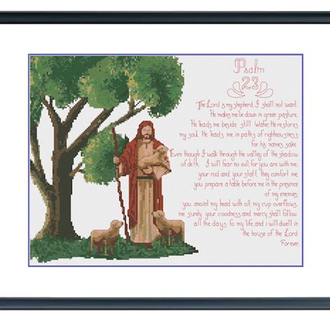 Psalm 23 Cross Stitch - Etsy