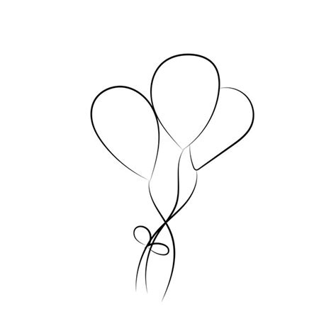 Ballon Coeur D Amour Vecteur Premium