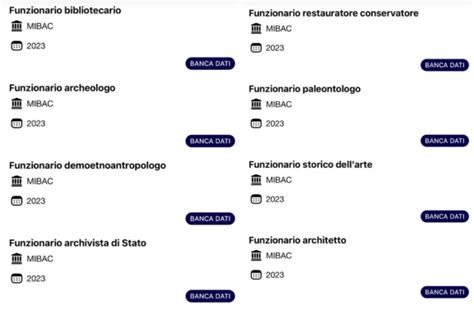 Quiz Concorso 518 Posti Ministero Della Cultura Banche Dati