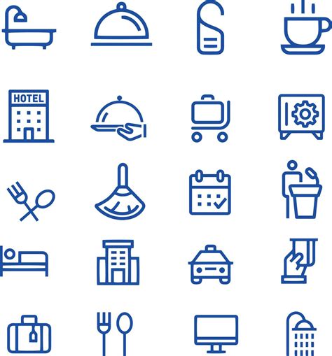 Hotel Services Icons Vector Design 6045954 Vector Art At Vecteezy