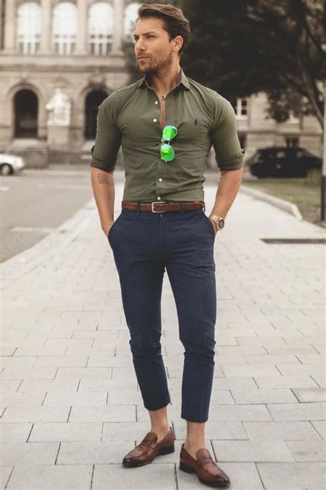 15 Best Green Shirt Matching Pants Ideas Green Shirt Outfit Men