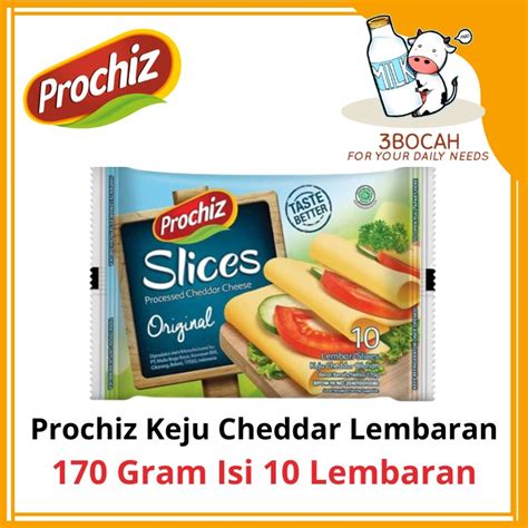 Jual Prochiz Keju Cheddar Slice Lembaran 170 Gram Isi 10 Lembar