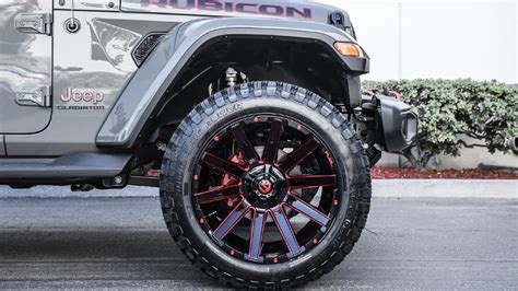 20 Fuel Wheels D643 Contra Gloss Black With Red Milled Off Road Rims