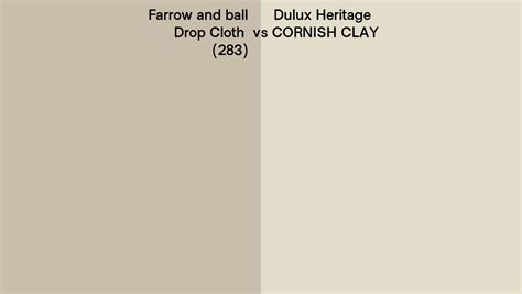 Farrow And Ball Drop Cloth 283 Vs Dulux Heritage Cornish Clay Side By Side Comparison