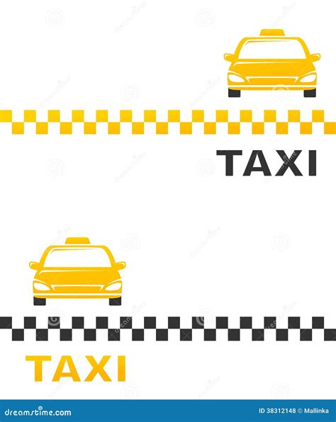 Business card with cab stock vector. Illustration of icon - 38312148
