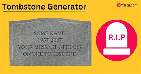 Tombstone Generator, design tombstone of your own - Yttags