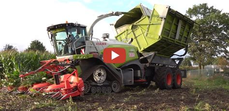 Maishakselen Met Een Claas Jaguar Bunker Hakselaar Csl Van