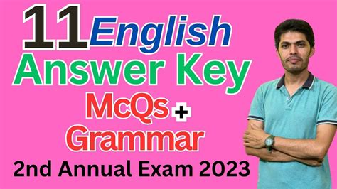 Th English Mcqs Answer Key Fbise Nd Annual Exam Youtube