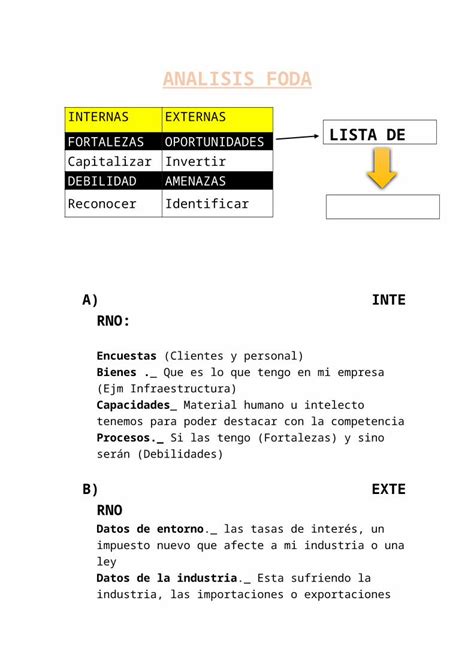 DOCX Como Hacer Un Analisis Foda DOKUMEN TIPS