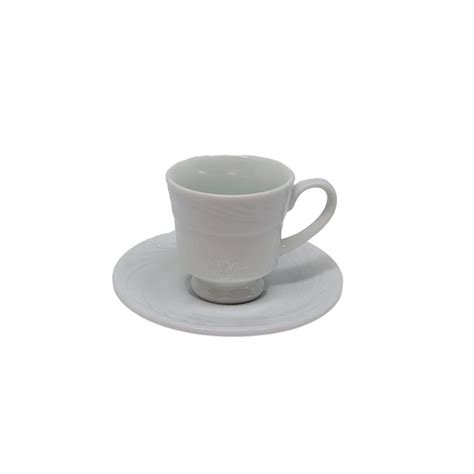 Xicara Café Pé Pires 60ml Porcelana Schmidt Mod Waves 100