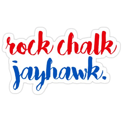 "Rock Chalk Jayhawk" Stickers by laurajoy16 | Redbubble