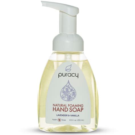 Puracy Natural Foaming Hand Soap Lavender Vanilla 8 5 Fl Oz 251 Ml