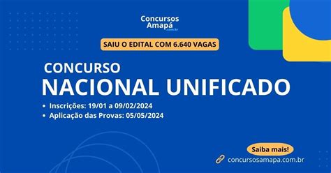 Concurso Nacional Unificado 8 Editais Com 6640 Vagas São Divulgados