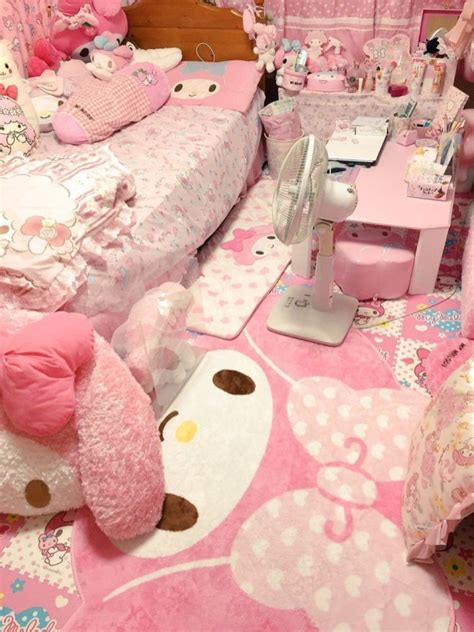 My Melody Room Inspiration Kawaii Bedroom Kawaii Room Cute Room Ideas