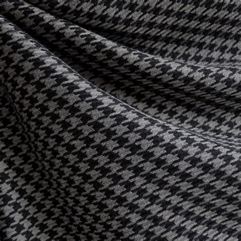 Woven Houndstooth Black Grey Fabric Style Maker Fabrics Black And