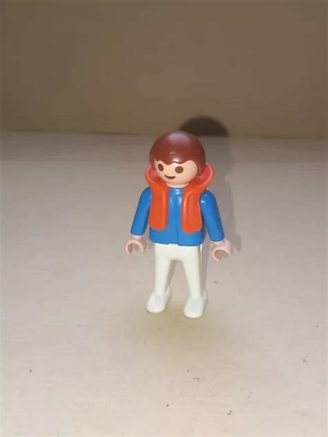 Playmobil Personnages Petit Gar On Bleu Blanc Plongeur Vintage