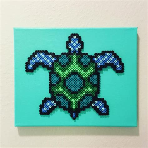 Turtle Perler Beads By Let There Be Pixels  Melty Bead Patterns Pearler Bead Patterns Perler