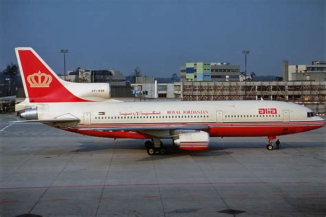 Alia Royal Jordanian Airline Lockheed L Tristar Jy Age