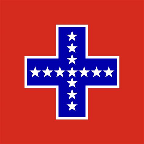 Battle flag of the Swiss Confederacy. Used in the civil war between the union in the north and ...