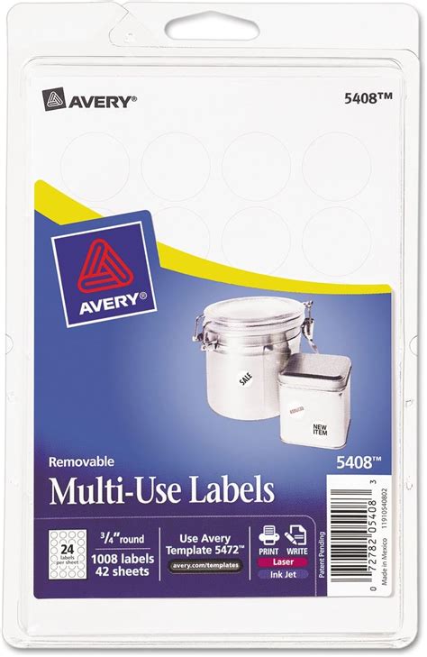 Amazon Avery Removable Multi Use Labels Inch Round