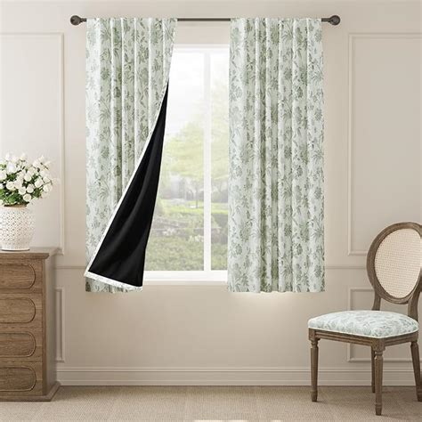 Amazon Jinchan Blackout Floral Curtains For Bedroom Inch