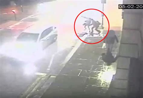 Cctv Shows Woman Forced To Jump In Road As Man Sexually Assaults Her In