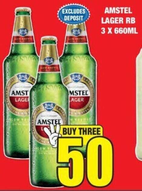 Amstel Lager Rb X Ml Offer At Boxer Liquors