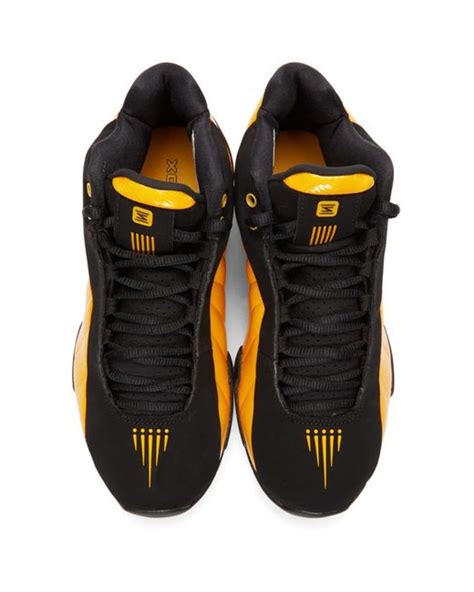 Nike Black And Yellow Shox Bb4 Sneakers For Men Lyst