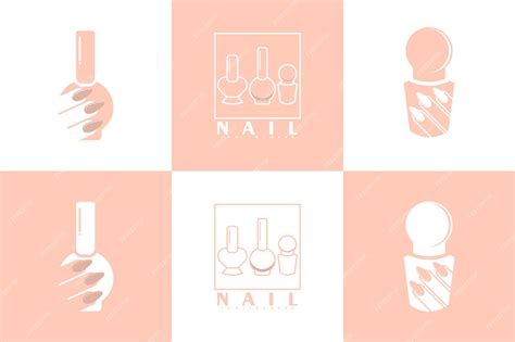 Premium Vector Collection Of Nail Beauty Salon Logo With Creative