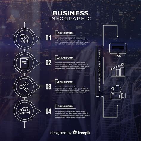 Mod Le D Infographie Pour Les Entreprises Avec Photo Vecteur Gratuite