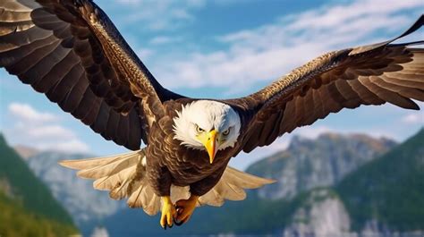 Premium Photo | Eagle cartoon flying