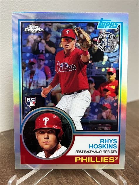 2018 Topps Chrome 35th Refractor Retro RHYS HOSKINS Phillies Rookie RC