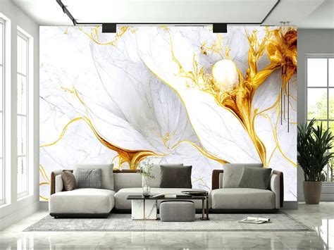 Fototapet Cu Model Abstract Swirls Of Liquid Marble Imita Ie Marmur