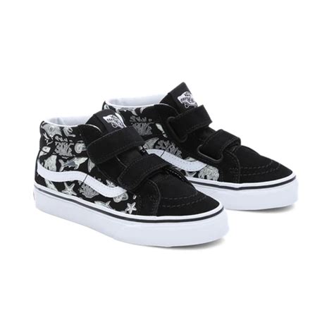 Kids Sk8 Mid Reissue Hook And Loop Shoes 4 8 Years Black Vans