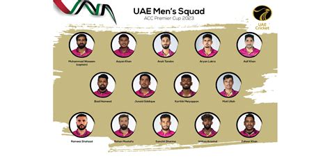 Ecb Uae Squad For Acc Premier Cup 2023 Announced Cricexec