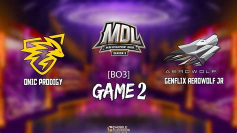 ONIC PRODIGY VS GENFLIX AEROWOLF JR GAME 2 MDL SEASON 3 MOBILE