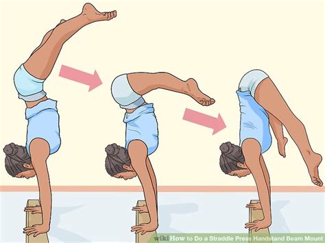 3 Ways To Do A Straddle Press Handstand Beam Mount Wikihow