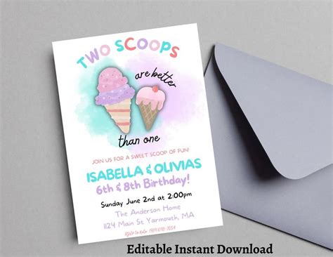 Sibling Birthday Invitation Double Birthday Invitation Dual Combined