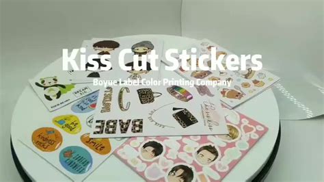 Custom Print Logo Kiss Cut Sticker Sheet Individual Full Color Adhesive Kiss Cut Sticker Buy