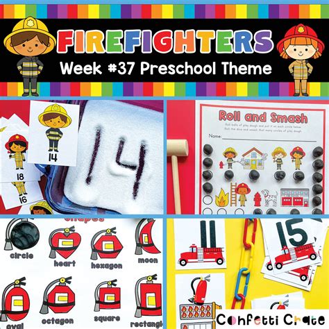 Firefighters Preschool Curriculum Printables Fire Theme Etsy