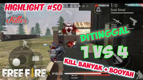 DITINGGAL SOLO VS SQUAD MASIH BISA KILL BANYAK BOOYAH FREE FIRE