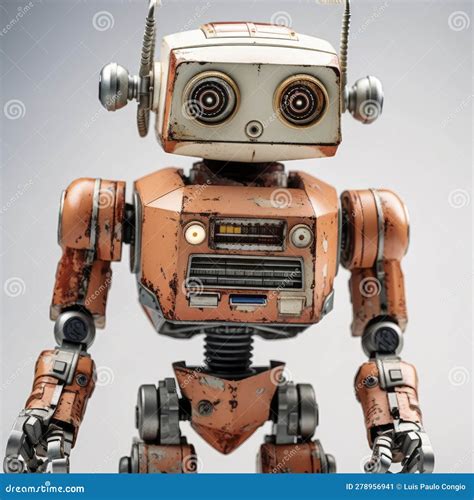 A vintage toy robot stock image. Illustration of nostalgia - 278956941