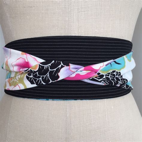 Reversible obi sash belt Japanese inspired print obi belt | Etsy