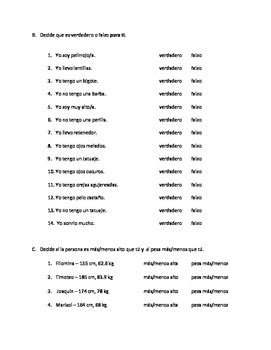 Spanish Detailed Descriptions By Sra Salemno TPT