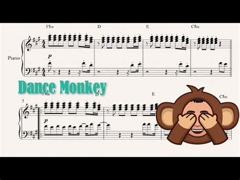 Dance Monkey Partitura para piano fácil Tones and I YouTube