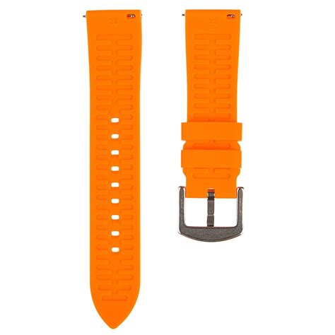 Fort Soft Silicone Rubber Strap Quick Release Orange 2426 Hts Strapseeker