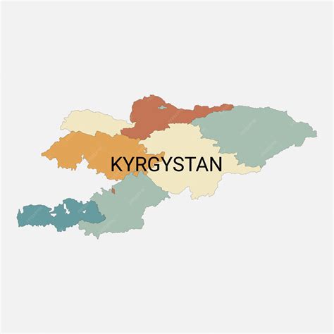 Premium Vector Kyrgyzstan Vector Map With Administrative Divisions